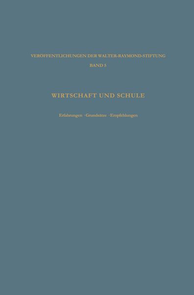 Produktbild: Wirtschaft und Schule