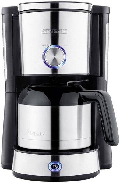 Severin KA 4845 'TYPE SWITCH' Kaffeemaschine Edelstahl, Schwarz Fassungsvermögen Tassen=8 Isolierkanne