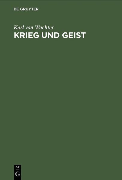 Produktbild: Krieg und Geist