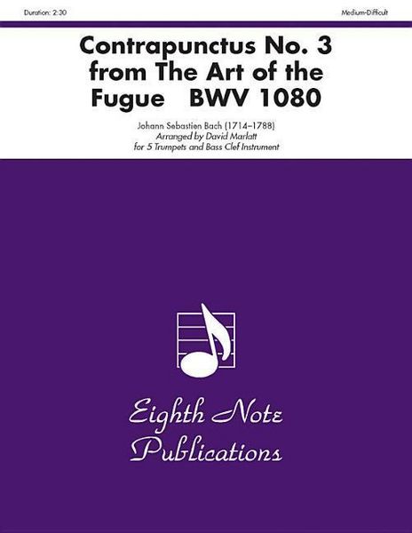 Produktbild: Bach, J: Contrapunctus No. 3 (from the Art of the Fugue, Bwv