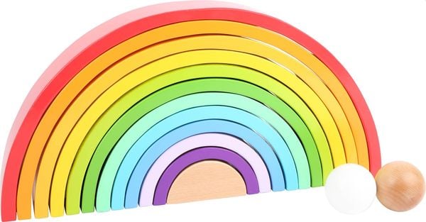Produktbild: Small foot - Holzbausteine Regenbogen XL