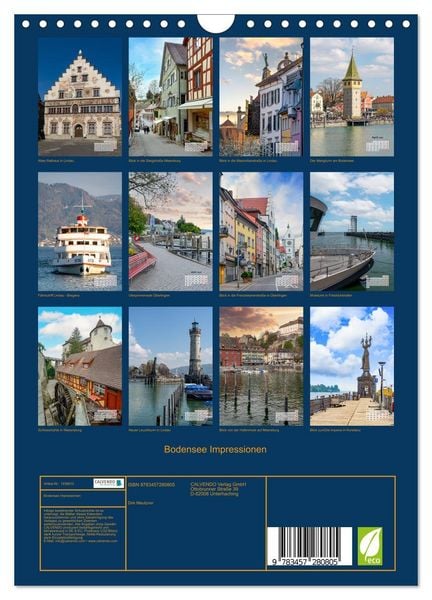Produktbild: Bodensee Impressionen (Wandkalender 2026 DIN A4 hoch), CALVENDO Monatskalender