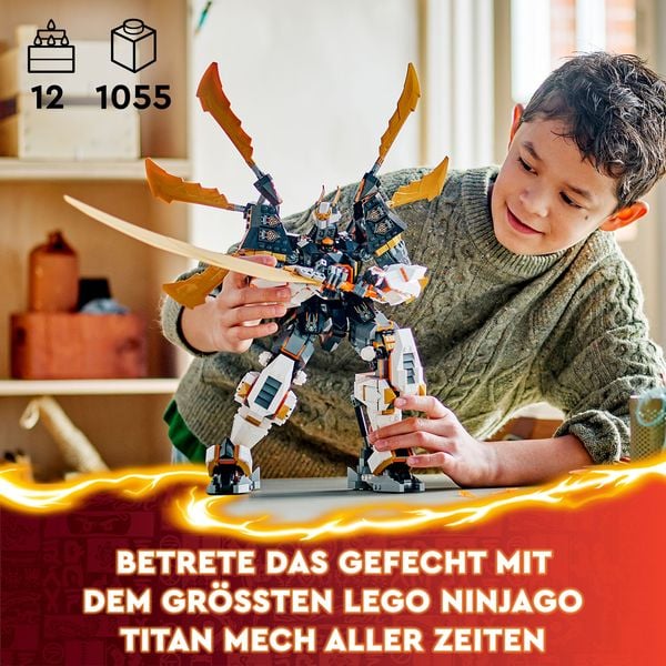 Produktbild: LEGO NINJAGO Coles Titandrachen-Mech, Abenteuer Set für Kinder 71821