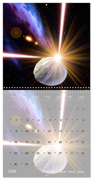 Produktbild: Galaxie cosmique (Calendrier mural carr&eacute; 2026 30x30 cm) Calendrier double avec une page pour vos prises de notes