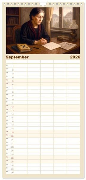 Produktbild: Familienplaner 2026 - Else Ury mit 5 Spalten (Wandkalender, 21 x 45 cm) CALVENDO