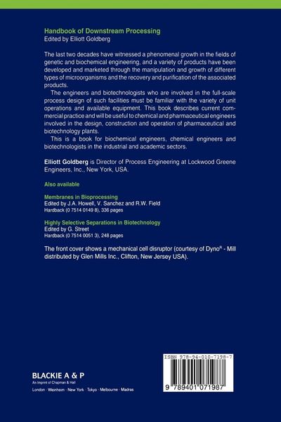 Produktbild: Handbook of Downstream Processing