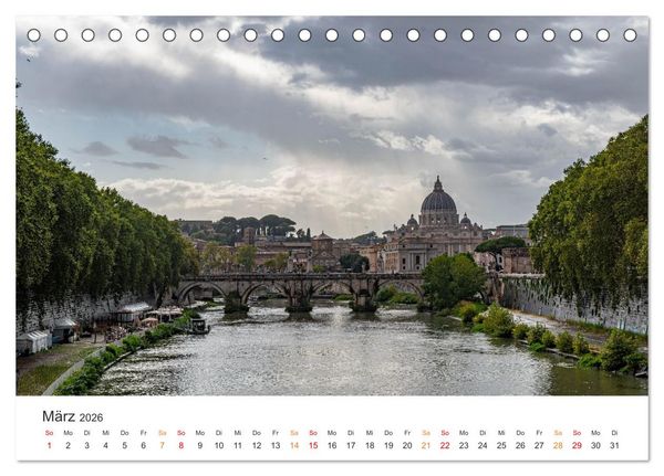 Produktbild: Rom &ndash; Geschichte, Glanz und Gassen (Tischkalender 2026 DIN A5 quer), CALVENDO Monatskalender