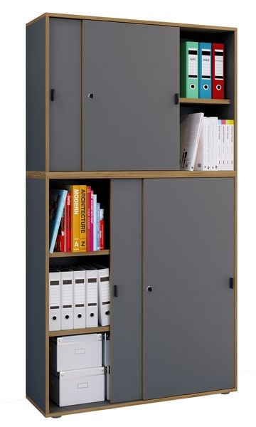 Produktbild: B&uuml;roschrank Aktenschrank Schiebet&uuml;ren Salia 5fach