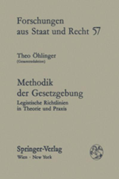Produktbild: Methodik der Gesetzgebung