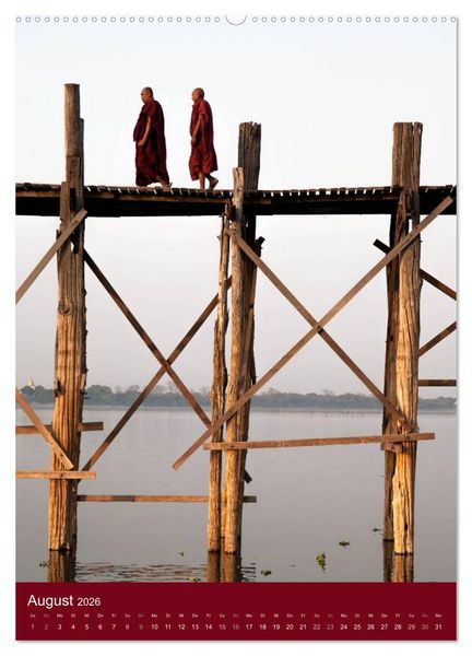 Produktbild: MYANMAR SPIRITUELL 2026 (Wandkalender 2026 DIN A2 hoch), CALVENDO Monatskalender