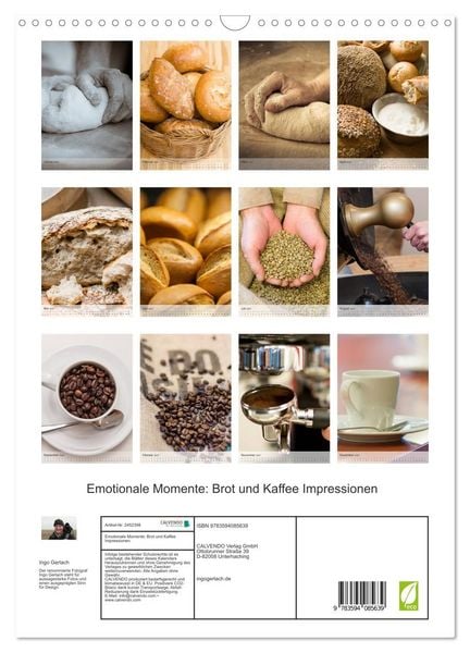 Produktbild: Emotionale Momente: Brot und Kaffee Impressionen (Wandkalender 2027 DIN A3 hoch), CALVENDO Monatskalender