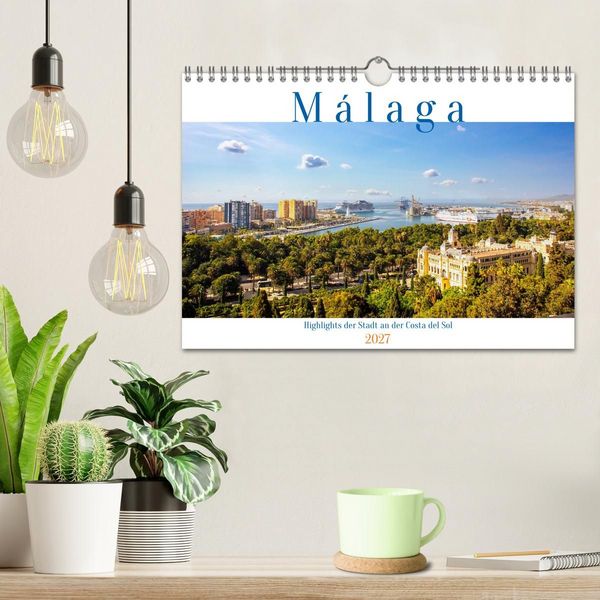 Produktbild: Malaga Highlights der Stadt an der Costa del Sol (Wandkalender 2027 DIN A4 quer), CALVENDO Monatskalender