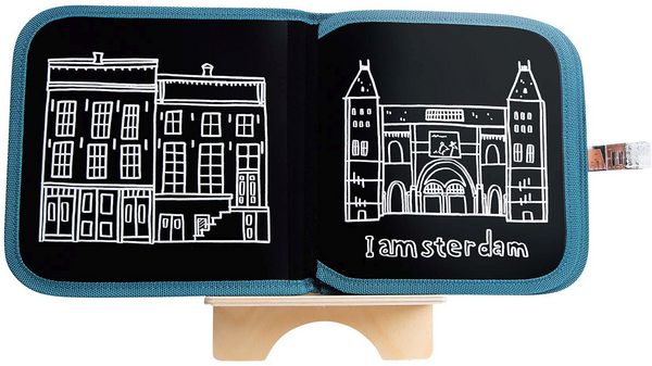 Produktbild: Kreidemalbuch Set mit 4 Kreiden Amsterdam