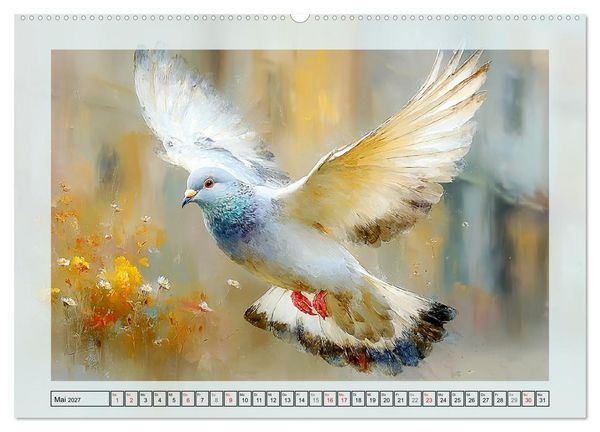 Produktbild: Tauben. Urbane Lebensk&uuml;nstler (Wandkalender 2027 DIN A2 quer), CALVENDO Monatskalender