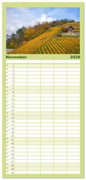 Produktbild: Familienplaner 2026 - Sachsen-Anhalt - Eine Sch&ouml;nheit in der Mitte Deutschlands mit 5 Spalten (Wandkalender, 21 x 45 cm) CALVENDO