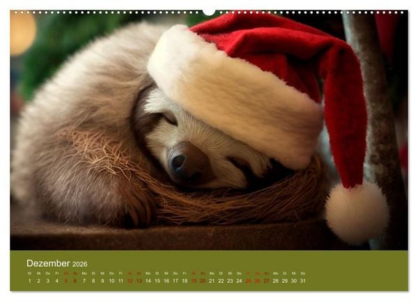 Produktbild: Der Kalender f&uuml;r echte Faultiere (hochwertiger Premium Wandkalender 2026 DIN A2 quer), Kunstdruck in Hochglanz