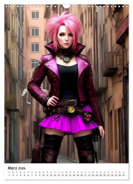 Produktbild: Steam-Punk-Girls - Eine charmante und sympathische Subkultur (Wandkalender 2026 DIN A3 hoch), CALVENDO Monatskalender