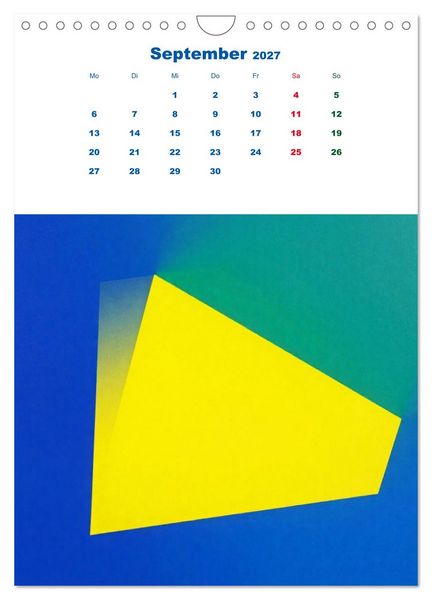 Produktbild: Minimal Art - Die Kunst des Weglassens + Farbfl&auml;chenmalerei - Reduktion als Ausdruck (Wandkalender 2027 DIN A4 hoch), CALVENDO Monatskalender