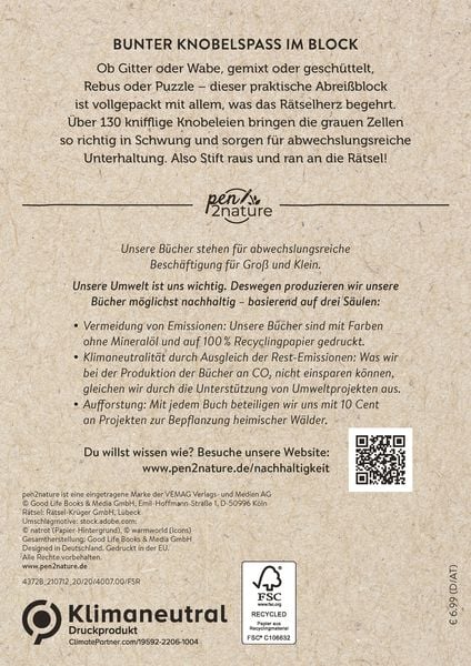 Produktbild: R&auml;tselblock Knobelspa&szlig;. Block mit &uuml;ber 130 kniffligen R&auml;tseln in Farbe