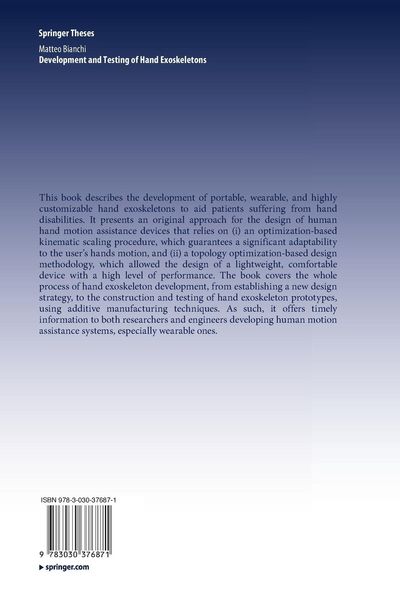 Produktbild: Development and Testing of Hand Exoskeletons