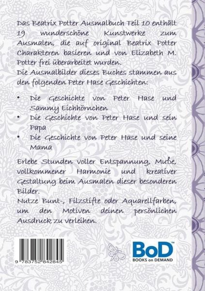 Produktbild: Beatrix Potter Ausmalbuch Teil 10 ( Peter Hase )