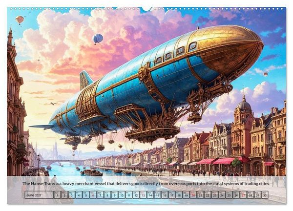 Produktbild: Chronicles of the crimson sky - A Steampunk Journey (Wall Calendar 2027 DIN A2 landscape), CALVENDO 12 Month Wall Calendar