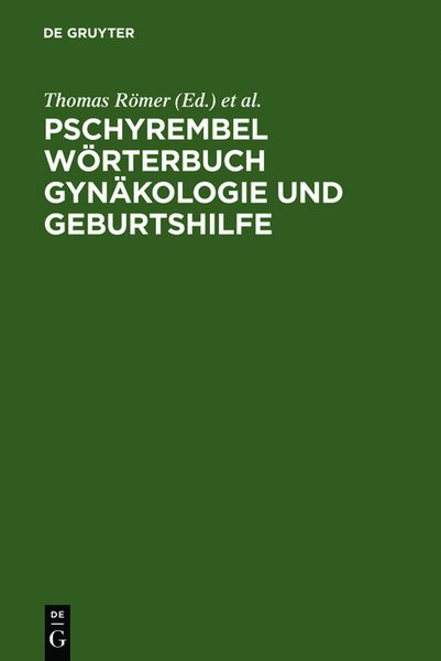 Produktbild: Pschyrembel W&ouml;rterbuch Gyn&auml;kologie und Geburtshilfe