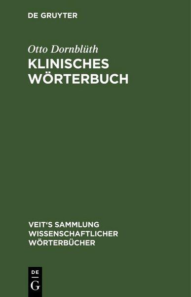 Produktbild: Klinisches W&ouml;rterbuch