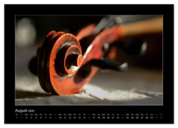 Produktbild: A violin only (High Quality Premium Wall Calendar 2026 DIN A2 landscape),CALVENDO 12 Month Wall Calendar