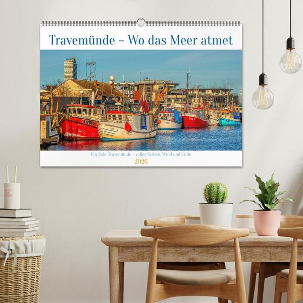 Produktbild: Travem&uuml;nde &ndash; Wo das Meer atmet (Wandkalender 2026 DIN A2 quer), CALVENDO Monatskalender
