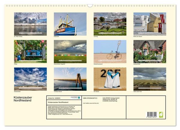 Produktbild: K&uuml;stenzauber Nordfriesland (Wandkalender 2027 DIN A2 quer), CALVENDO Monatskalender