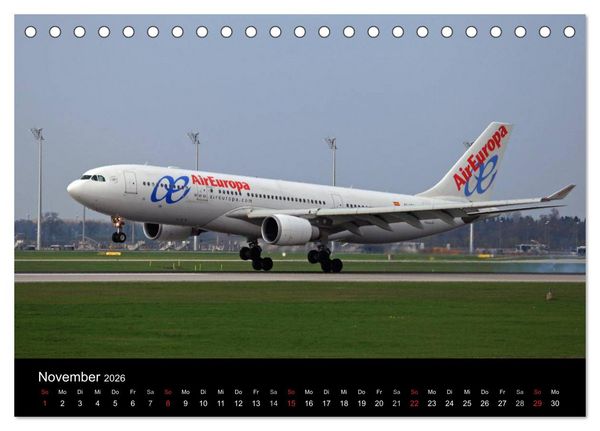 Produktbild: Flugverkehr (Tischkalender 2026 DIN A5 quer), CALVENDO Monatskalender