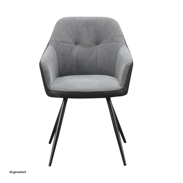 Produktbild: HTI-Living Esszimmerstuhl 2er Set Anthrazit/Grau Joschka