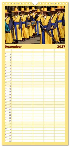 Produktbild: Familienplaner 2027 - Seoul mit 5 Spalten (Wandkalender, 21 x 45 cm) CALVENDO