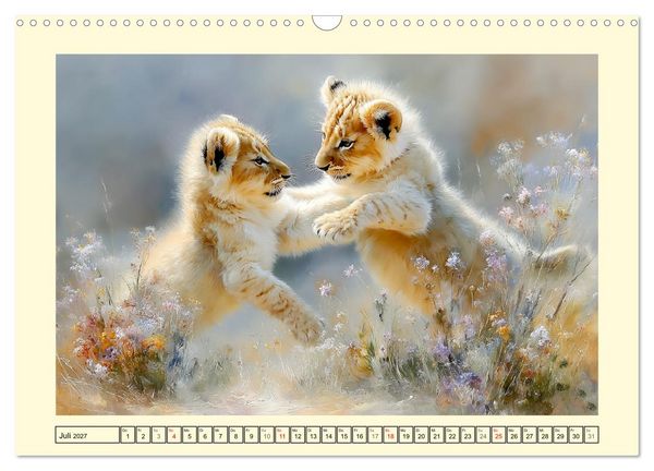 Produktbild: L&ouml;wenkinder. Afrikas kleine K&ouml;nige (Wandkalender 2027 DIN A3 quer), CALVENDO Monatskalender
