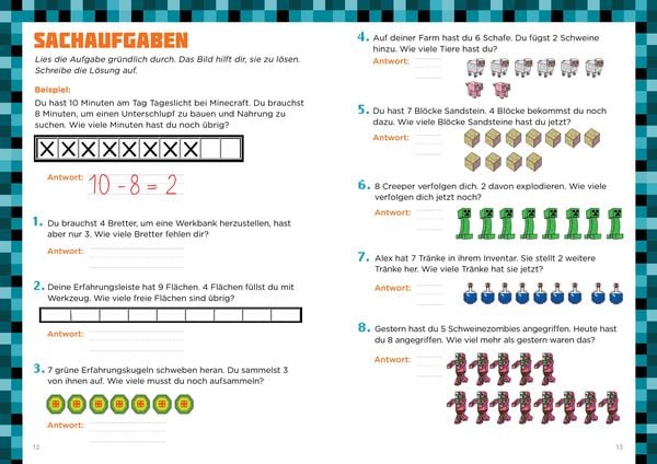 Mathe für Minecrafter - Plus und Minus