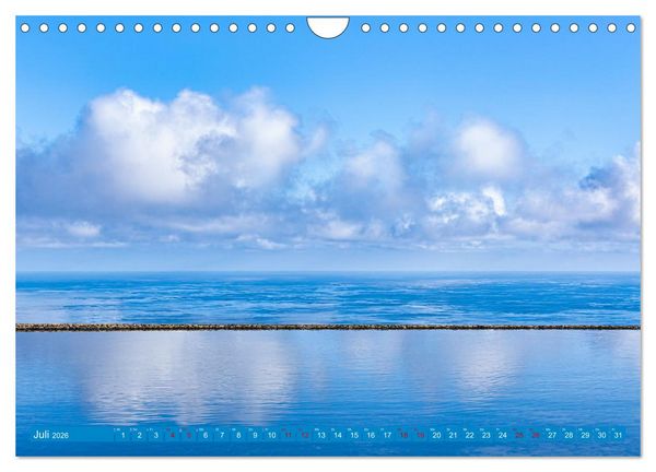 Produktbild: Die Farbe blau - Die Farbe der Weite und des Himmels (Wandkalender 2026 DIN A4 quer), CALVENDO Monatskalender
