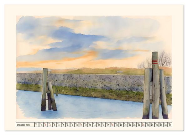 Produktbild: LANGEOOG Insel im Wattenmeer (Wandkalender 2026 DIN A3 quer), CALVENDO Monatskalender