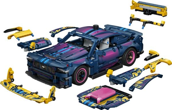 Produktbild: LEGO Technic 42236 Ford Mustang GT Auto aus der Tuning-Werkstatt, anpassbares Spielzeugauto