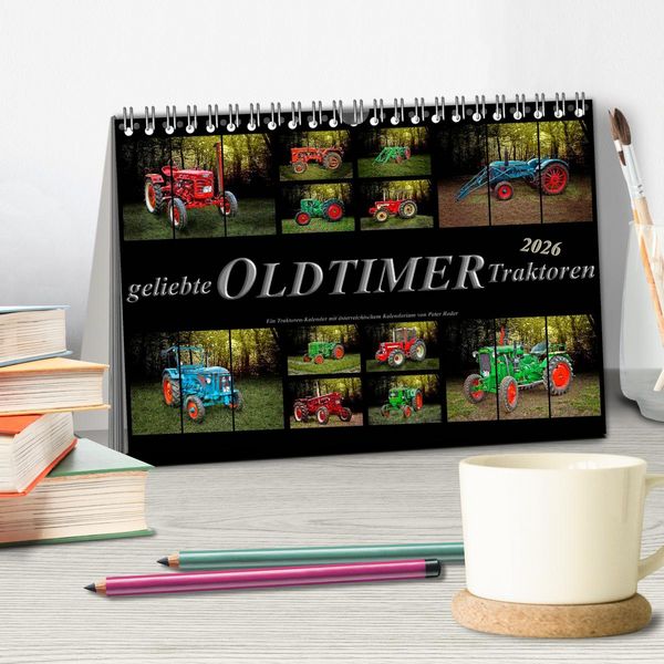Produktbild: Geliebte Oldtimer Traktoren (Tischkalender 2026 DIN A5 quer), CALVENDO Monatskalender
