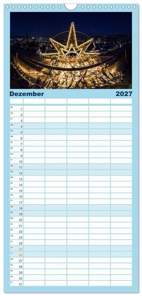 Produktbild: Familienplaner 2027 - STUTTGART 2027 auf den zweiten Blick mit 5 Spalten (Wandkalender, 21 x 45 cm) CALVENDO