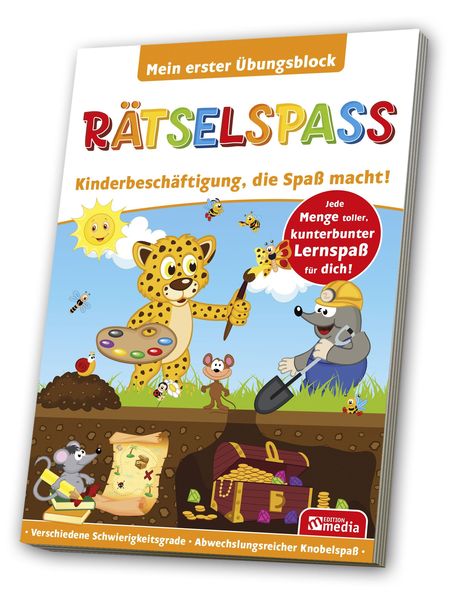 Produktbild: Lern- / &Uuml;bungsblock A5 - R&auml;tselspass