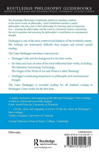 Produktbild: Routledge Philosophy Guidebook to the Later Heidegger