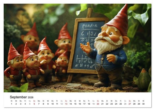 Produktbild: Berufe der Gartenzwerge (Wandkalender 2026 DIN A2 quer), CALVENDO Monatskalender