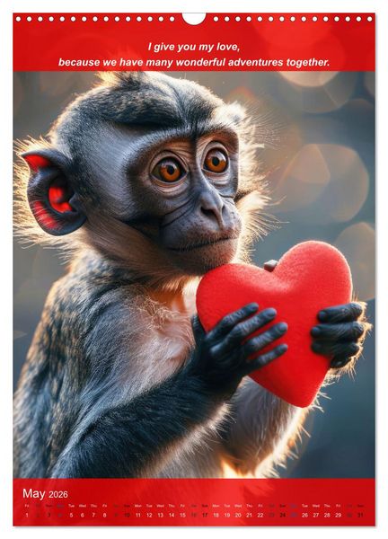 Produktbild: I'll give you my love (Wall Calendar 2026 DIN A3 portrait), CALVENDO 12 Month Wall Calendar