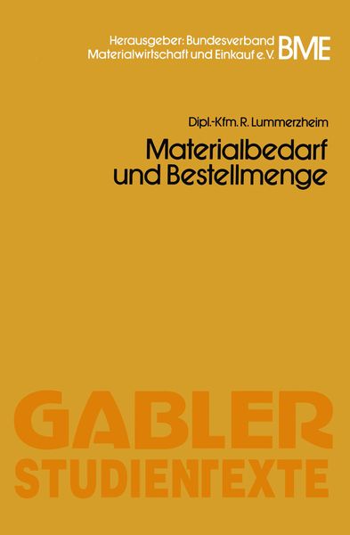 Produktbild: Materialbedarf und Bestellmenge