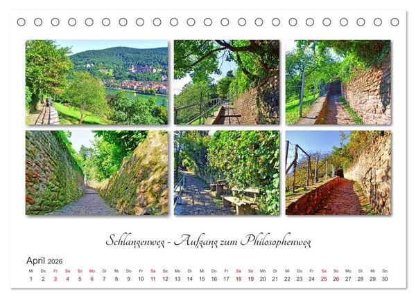Produktbild: Heidelberg Fotocollagen (Tischkalender 2026 DIN A5 quer), CALVENDO Monatskalender