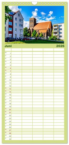 Produktbild: Familienplaner 2026 - Anklam und Umgebung mit 5 Spalten (Wandkalender, 21 x 45 cm) CALVENDO