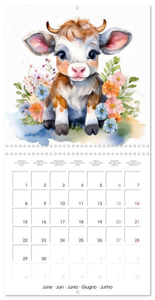 Produktbild: Renard Rexi et ses amis - mon premier agenda (Calendrier mural carr&eacute; 2026 30x30 cm) Calendrier double avec une page pour vos prises de notes