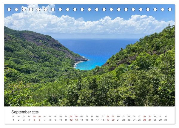 Produktbild: In Gedanken auf den Seychellen (Tischkalender 2026 DIN A5 quer), CALVENDO Monatskalender